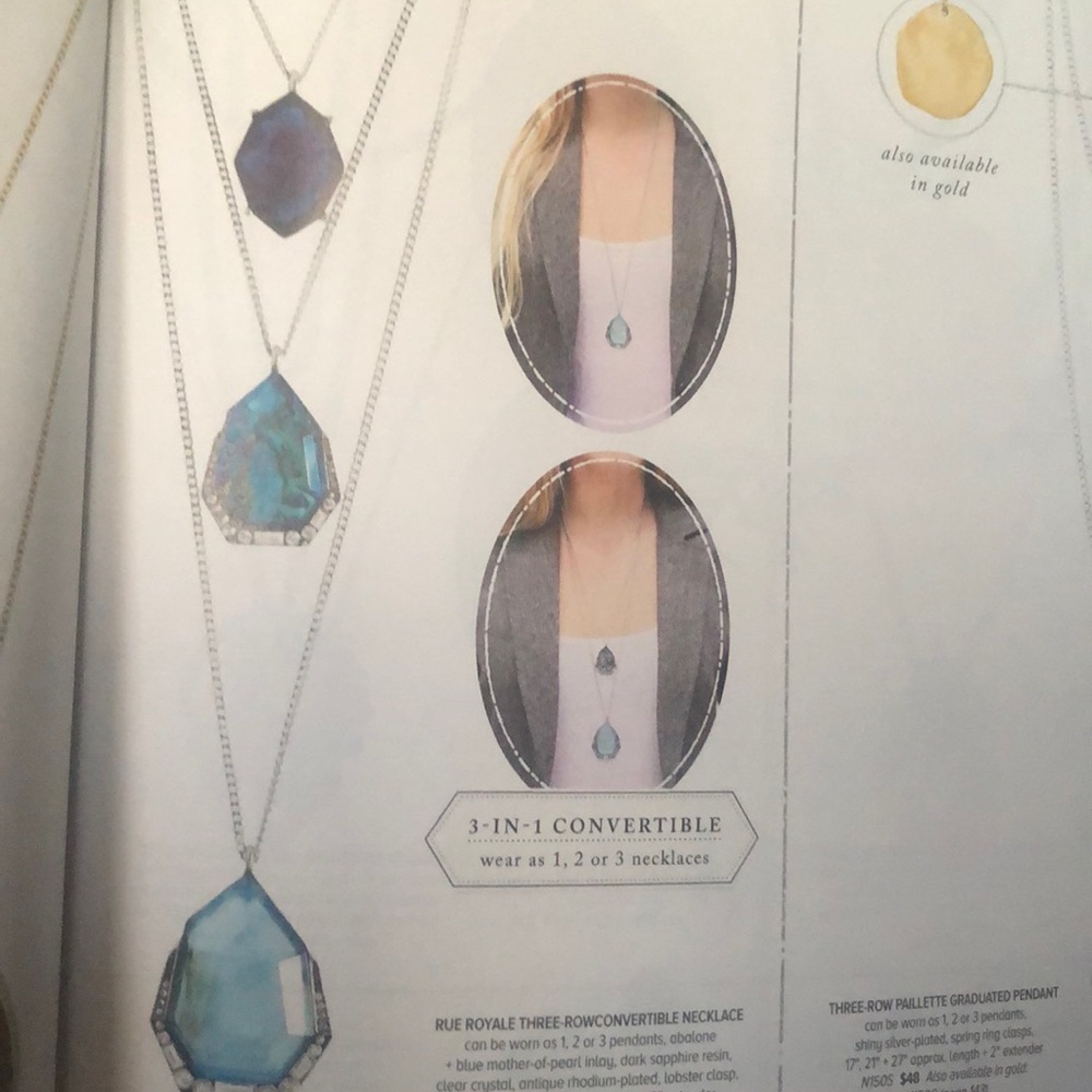 Rue Royal 3 Row convertible necklace